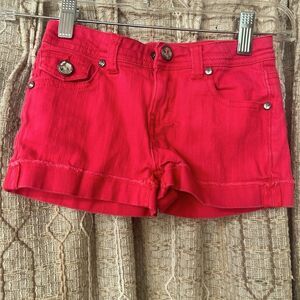 Vigoss girls 6 pink with silver buttons shorts
